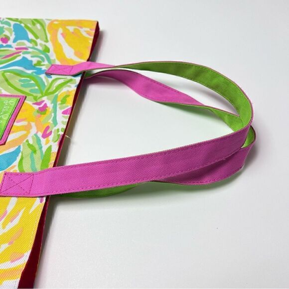 Lilly Pulitzer Estée Lauder Lemon Tropical Canvas Tote Bag - Picture 5 of 11